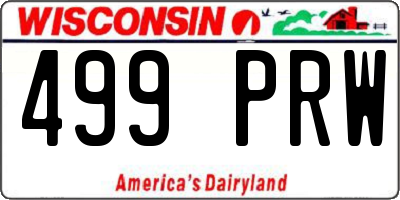 WI license plate 499PRW