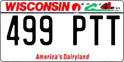 WI license plate 499PTT