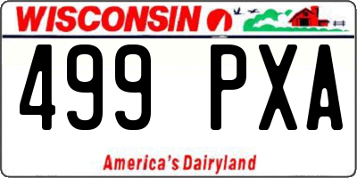 WI license plate 499PXA