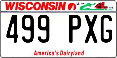 WI license plate 499PXG