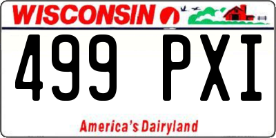 WI license plate 499PXI