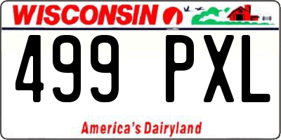 WI license plate 499PXL