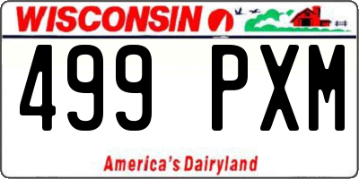 WI license plate 499PXM