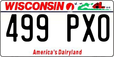 WI license plate 499PXO
