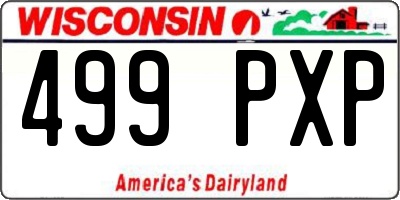 WI license plate 499PXP