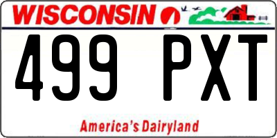WI license plate 499PXT