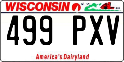 WI license plate 499PXV