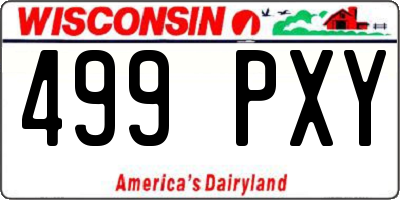 WI license plate 499PXY