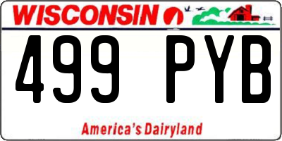WI license plate 499PYB