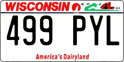 WI license plate 499PYL