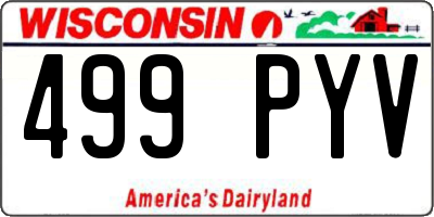 WI license plate 499PYV