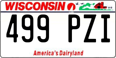WI license plate 499PZI