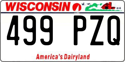 WI license plate 499PZQ