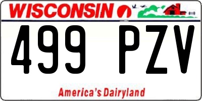 WI license plate 499PZV