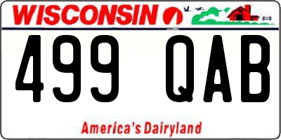 WI license plate 499QAB