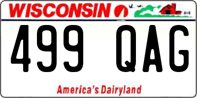WI license plate 499QAG
