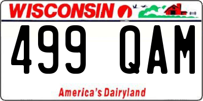 WI license plate 499QAM