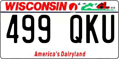 WI license plate 499QKU