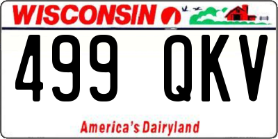 WI license plate 499QKV