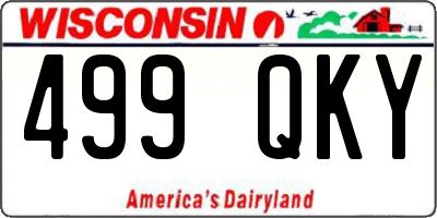 WI license plate 499QKY