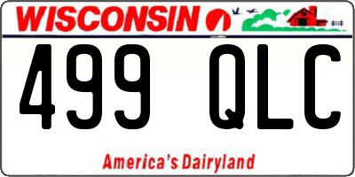 WI license plate 499QLC