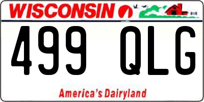 WI license plate 499QLG