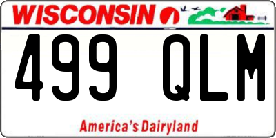 WI license plate 499QLM