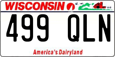 WI license plate 499QLN