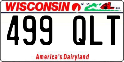 WI license plate 499QLT
