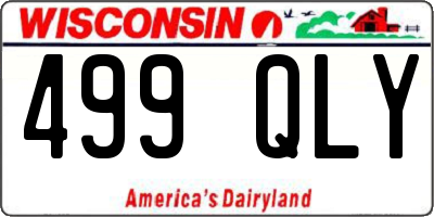WI license plate 499QLY