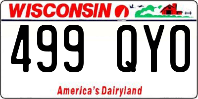 WI license plate 499QYO