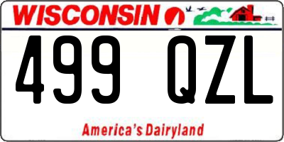 WI license plate 499QZL