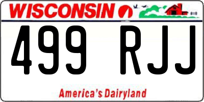 WI license plate 499RJJ