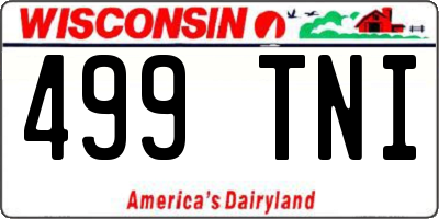 WI license plate 499TNI