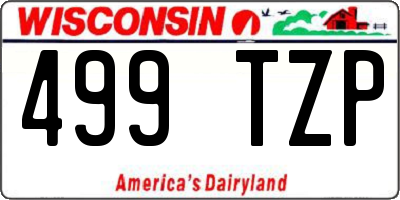 WI license plate 499TZP