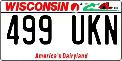 WI license plate 499UKN