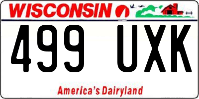WI license plate 499UXK