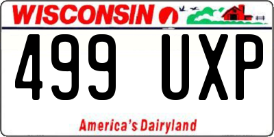WI license plate 499UXP