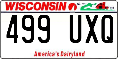 WI license plate 499UXQ