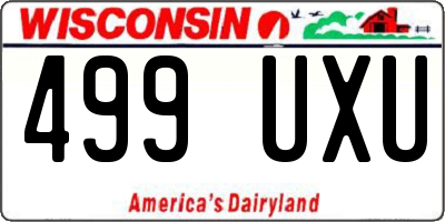 WI license plate 499UXU