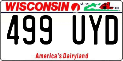 WI license plate 499UYD