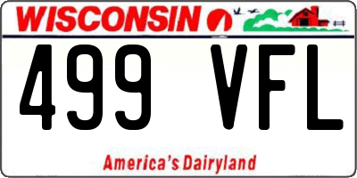 WI license plate 499VFL