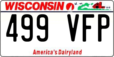 WI license plate 499VFP