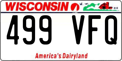 WI license plate 499VFQ