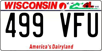 WI license plate 499VFU