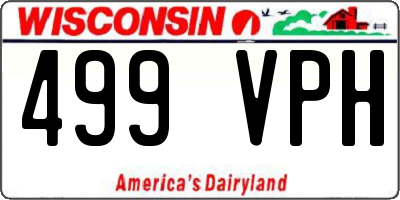WI license plate 499VPH