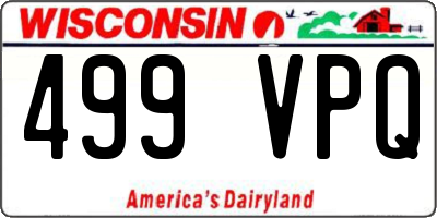 WI license plate 499VPQ
