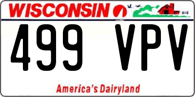 WI license plate 499VPV