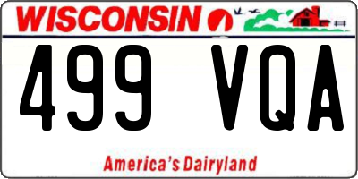 WI license plate 499VQA