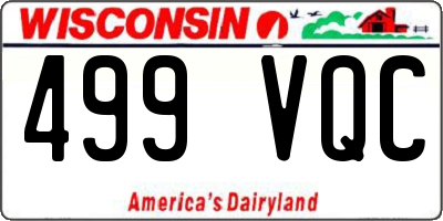 WI license plate 499VQC